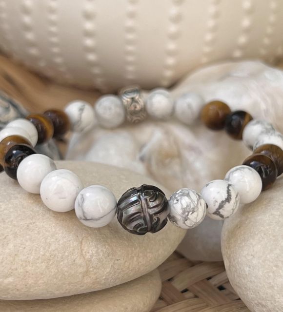 Associez vertus de la perle et des pierres avec ce Bracelet homme en vraie perle de Tahiti de Tikehau - livraison & retours gratuits