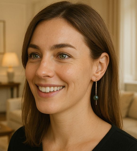 Adoptez un look chic au quotidien avec les boucles d'oreilles perles de Tahiti "Zoa" - réalisées pour vous en France - certifiées et garanties