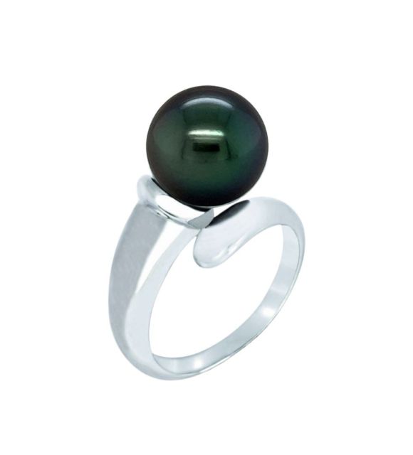 Lien Précieux, une bague jonc honorant l'authentique perle de Tahiti - créé en France- certifié et garanti - livraison gratuite