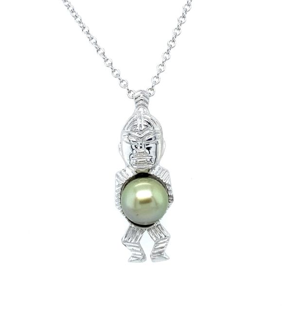 Pendentif mana et perle de culture de tahiti