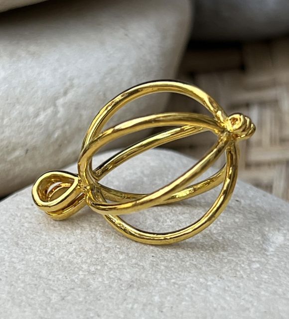 Conservez votre perle intacte avec le pendentif cage en plaqué or jaune - parfait pour perle de 10 à 15mm - quantité limitée - livraison gratuite