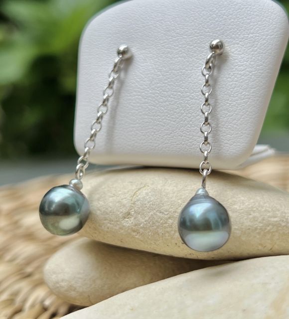 Bijou en perle de Tahiti aux reflets rares et lustre exceptionnel. Certificat d’authenticité et livraison sécurisée – Poemotu