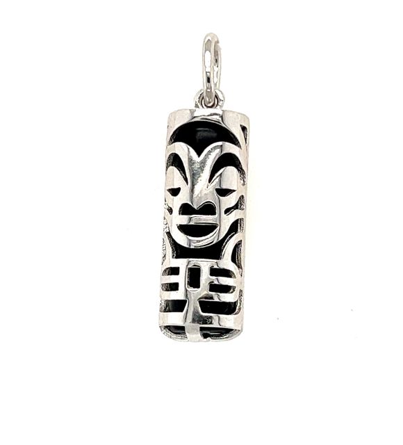 pendentif tiki et perle de culture de Tahiti