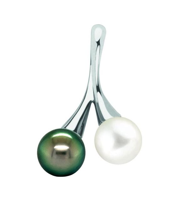 Union, c'est le mariage de la perle de Tahiti et de la perle d'eau douce assemblée sur la brillance de l'argent - certifié et garanti - livraison sécure